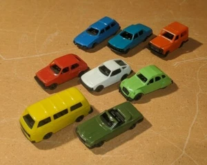 Vintage Lot of 8 Germany HO 1:87 Scale Cars BMW Mercedes Porsche VW Citroen - Picture 1 of 7