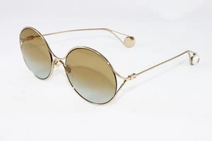 Gucci Damen Sonnenbrille rundes Gestell GG0253S 005 goldfarben 58 mm braune Gläser mit Farbverlauf - Bild 1 von 4