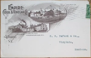 Empire Cider Vinegar, Albany NY 1900 Werbung Cover, Virginia City MT Montana - Bild 1 von 1