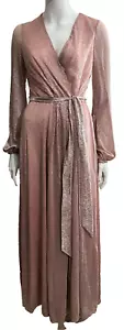 Jenny Packham metallic chiffon evening gown UK 12, US 8, EU 40 - Picture 1 of 6