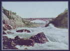 Whirlpool Rapids,looking up Niagara Falls,River,railroad bridge,New York,c1900