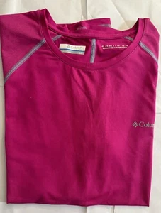 Neu ohne Etikett Large Columbia Performance Wicked Damen-Trainingsoberteil pink kurzarm - Bild 1 von 5