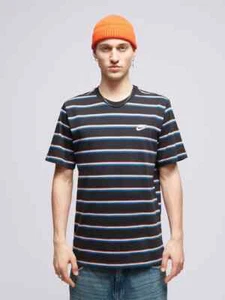 Nike Sportswear Club Stripe T-Shirt Men's Size Medium Black DZ2985-011 NEW - Picture 1 of 6