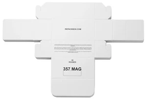 REPACKBOX® 3 SAMPLE BOXES - Military Cardboard 357 MAGNUM Ammo Box - Picture 1 of 6