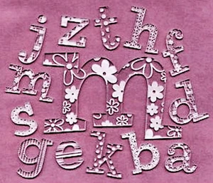 GoWest GROOVY MONOGRAM MINI ETCHED ACRYLIC LETTER SET scrapbooking CRAFTS - Picture 1 of 3
