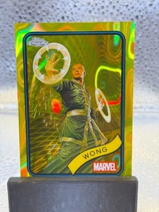 2025 Topps Chrome Marvel | Wong | Yellow Lava Refractor | #86 - Picture 1 of 4