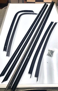 1970-72 NO BEAD 2 Door Window Felt Kit 8 Pcs BLACK OUT 70 71 72 Chevelle - Foto 1 di 7