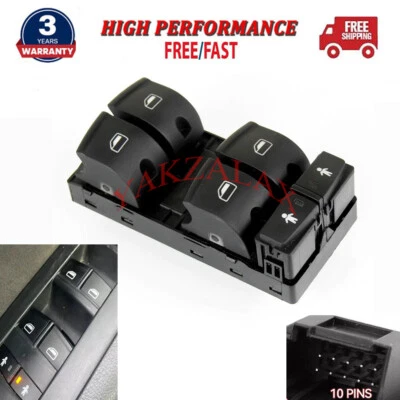 Front Left Power Window Switch 4F0959851G Fit For Audi A6 2005-2011 Q7 2007-2015 Foto 1 de 4