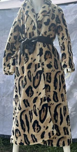 NUEVO Abrigo Medio Largo Moda Nova Piel Sintética Estampado Animal Talla M - Imagen 1 de 9