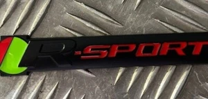 Jaguar Style R-Sport Metal Rear Emblem (Black/Red) - Picture 1 of 1