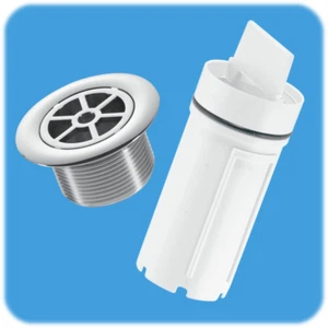 70mm Shower Drain Top Waste Chrome Plated ABS with Long Hair Trap Dip Tube STW - Picture 1 of 3
