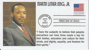 6° Cachets 5787 Freedom flag Martin Luther King, Jr. (audacity) quote - Picture 1 of 1