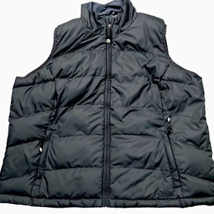 LL Bean Puffer Vest Mens 2XL Black Goose Down Outdoors Hiking Hunting - Foto 1 di 7