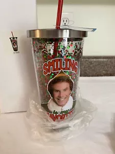 Christmas Glitter Filled Acrylic 20oz Insulated Cup ~ Smiling Is My Favorite! - Picture 1 of 7