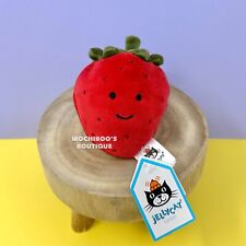 NWT Jellycat FABULOUS FRUIT STRAWBERRY Soft Plush Toy CUTE Stuffed Fruit! Rare!