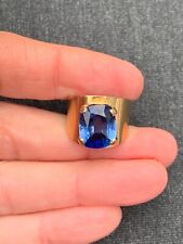 18ct gold sapphire 4ct ring vintage