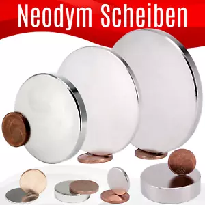 Neodym Magnete N52 Magnet super Stark Scheiben 20mm Rund Scheibenmagnet Flach - Bild 1 von 33