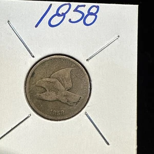 1858 Flying Eagle Cent Penny Exact Scarce Early Type Exact Coin as Pictured - Picture 1 of 6