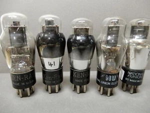 Ken-Rad National Union ST Type 41 Vacuum Tubes Qty 5 Tested Lower - Strong - Picture 1 of 3