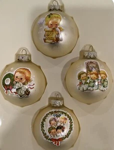 Adornos de bola de vidrio vintage Giordano Baby Angels coro de querubines - Imagen 1 de 7