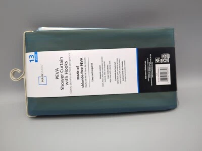 PEVA Shower Curtain & Hooks 13 Pieces 70" x 72" Mainstays Bathroom Decor Stripes - Image 1 of 2