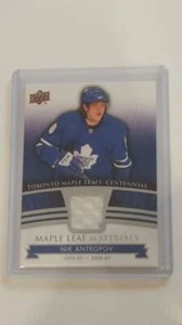 2017-18 UD TML Toronto Maple Leaf Materials ML-NA Nik Antropov Game Jersey - Foto 1 di 1