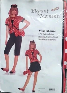 Disney Minnie Mouse Halloween Costume Womens Small/Medium Red 5 Pcs Set Outfit - Picture 1 of 4