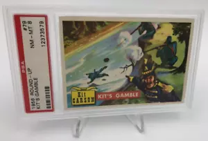 1956 ROUND-UP Trading Card KIT'S GAMBLE #79 KIT CARSON #9 of 10 grade PSA 8 - Picture 1 of 10