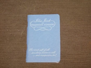 VINTAGE  4" X 2 1/2"  NEW YORK TELEPHONE CO BLUE BOOK OF TELEPHONE NUMBERS NEW - Picture 1 of 10