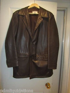 CHAQUETA ABRIGO MERONA CUERO SUAVE TALLA M Vintage - Imagen 1 de 7