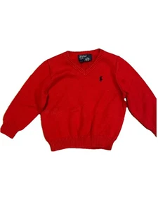 Vintage rotes Ralph Lauren Polo Kleinkind Sweatshirt 18 Monate. Marine Stickerei - Bild 1 von 3