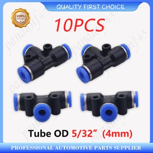 10 pcs Pneumatic Push-In Tee: OD 4mm/5/32" Air Tube Hose Connector - Picture 1 of 10