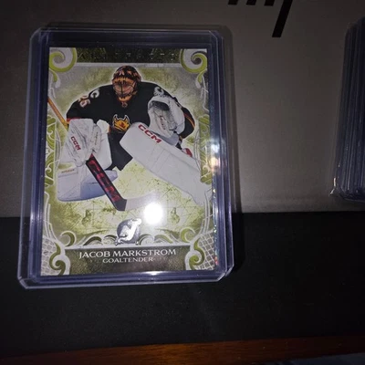 2024-25 UD ARTIFACTS NEON GREEN #111 JACOB MARKSTROM - CALGARY FLAMES - Image 1 of 2