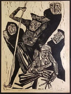 NICHOLAS GEORGE SPEKARIS (USA 1943-2017) MATITA SGND XILOGRAFIA STAMPA #14/40 FRMD - Foto 1 di 23