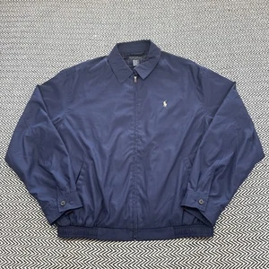 Vintage Polo Ralph Lauren HERREN LARGE Bi-Swing Zip Jacke Navy Blau Kariert Gefüttert - Bild 1 von 6