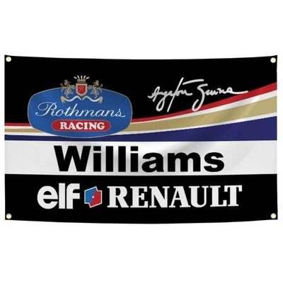 Rothmans Motorsports Racing Flag Banner Tapestry Wall Hanging Garage Décor 5x3ft - Image 1 of 4
