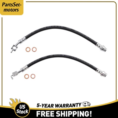 2 Rear Outer Brake Hydraulic Hose Brake Line Fits 2008 Volvo S80 V70 XC70 - Image 1 of 4
