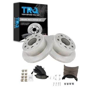 Rear Brake Pad & Rotor Kit Brake Pads Brake Rotor Parking Brake Shoe Set Cera... - Bild 1 von 9
