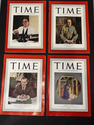 🔥Complete Set Vintage December 1938 Time Magazine, Vol. 32, Issues 23,24,25, 26 - Image 1 of 4