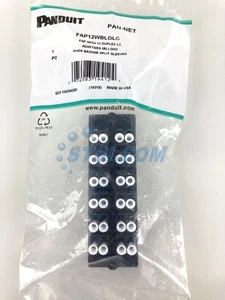 Panel de fibra Panduit FAP12WBLDLC con 12 adaptadores dúplex LC OM2 ~ STSI - Imagen 1 de 4