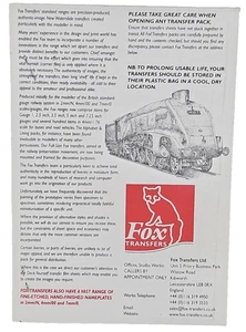 Fox Transfers FRH 7005: maqueta de transferencias ferroviarias a escala de 7 mm. Calcomanías - Imagen 1 de 2