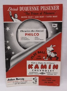 Vintage Cinninnati Red vs Pittsburgh Pirates Unscored Score Card and Program - Picture 1 of 5