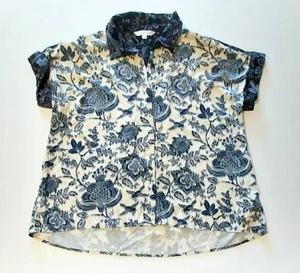 Mujer Liverpool Los Angeles Floral Azul Manga Corta TALLA MEDIANA - Imagen 1 de 3
