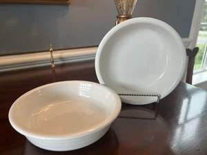Fiesta HLC White Coupe Soup Cereal Bowls 7” Fiestaware USA - Set of 2 - Picture 1 of 8