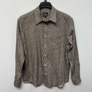 A.P.C APC Rue Madame Paris Men Button Down Shirt Top Size Large Floral C026 -6 - Picture 1 of 15
