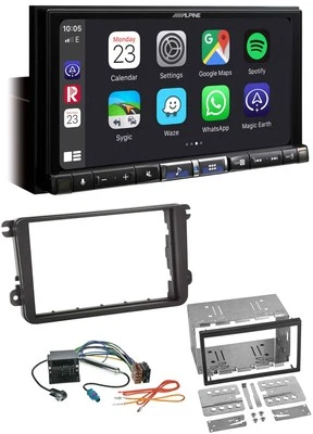 Alpine 2DIN DAB USB MP3 Bluetooth Autoradio für Skoda Fabia Octavia II Rapid Roo - Bild 1 von 4