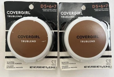 (2) Covergirl TruBlend Mineral Pressed Powder, #D5•6•7 Translucent Sable - Image 1 of 3