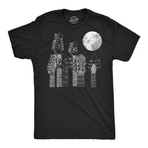 Camisetas divertidas para hombre cabezas de guitarra música sarcástica gráfica novedad camiseta para hombre - Imagen 1 de 7