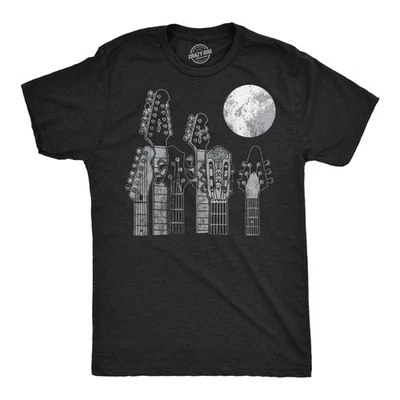 Camisetas divertidas para hombre cabezas de guitarra música sarcástica gráfica novedad camiseta para hombre Foto 1 de 4