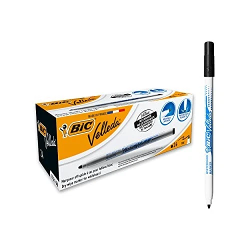BIC Velleda, Dry Wipe Whiteboard Marker Pens, Fine Bullet Tip for Precision, in  — 第 1/1 张图片